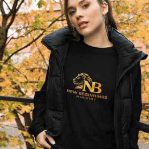 New Beginnings Ministry Lion Long Sleeve Tee – Black